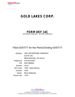 gold lakes corp.
