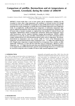 Comparison of satellite, thermochron and air temperatures at