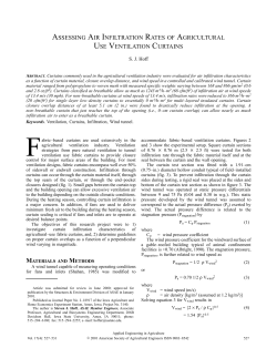 assessing air infiltration rates of agricultural use ventilation curtains