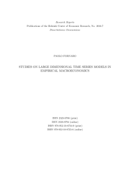 STUDIES ON LARGE DIMENSIONAL TIME SERIES MODELS IN