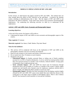 Module &ndash; 9:HIV and AIDS