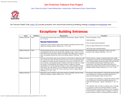 Exceptions - San Francisco Tobacco