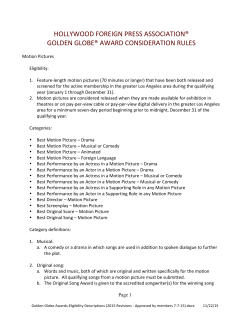 hollywood foreign press association&reg; golden globe