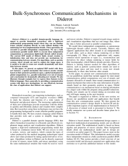 Bulk-Synchronous Communication Mechanisms in Diderot