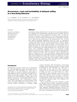 Occurrence, costs and heritability of delayed selfing in a freeliving