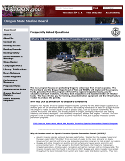 Oregon State Marine Board Frequently Asked Questions
