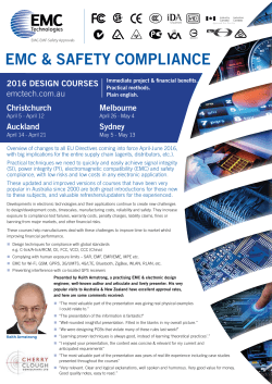 EMC design courses 2016 brochure