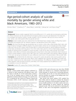 Age-period-cohort analysis of suicide mortality by gender among
