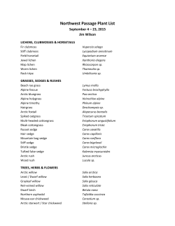 Northwest Passage Plant List