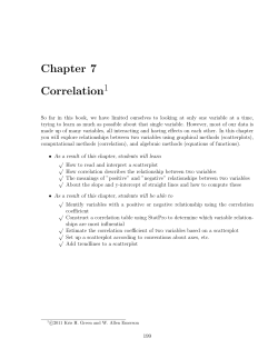 Chapter 7 Correlation