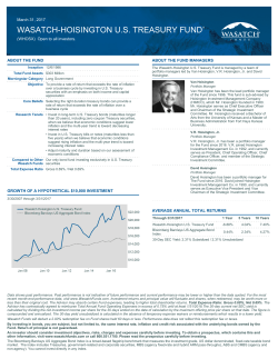 WASATCH-HOISINGTON U.S. TREASURY FUND®