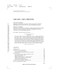 the hiv-1 rev protein - ucsf biochemistry website