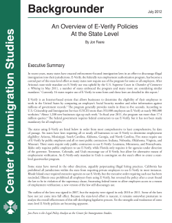 Backgrounder - Center for Immigration Studies