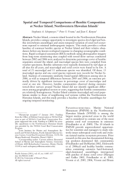 Spatial and Temporal Comparisons of Benthic
