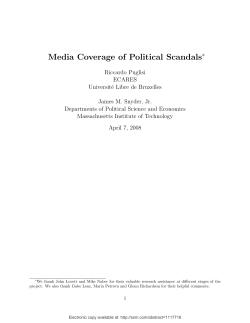 Media Coverage of Political Scandals