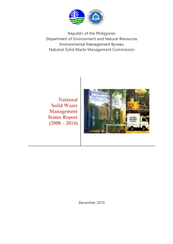 Draft National Solid Waste Management Status Report (2008