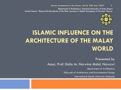 Islamic Influence on the Architecture of the Malay World