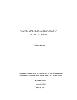 caudillo leadership - compiled document