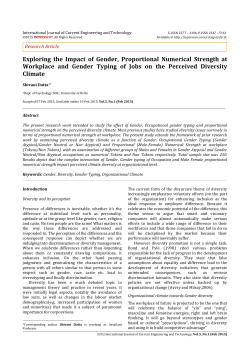 Exploring the Impact of Gender, Proportional Numerical
