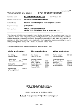 Agenda Item No: 7 - Wolverhampton City Council