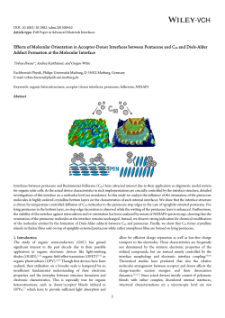 1 Effects of Molecular Orientation in Acceptor