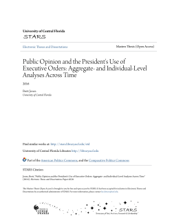 Public Opinion and the President`s Use of Executive Orders