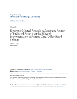 Electronic Medical Records: A Systematic Review of Published