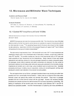 12. Microwave and Millimeter Wave Techniques