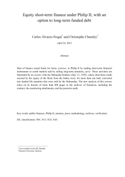 Equity short-term finance under Philip II, with an