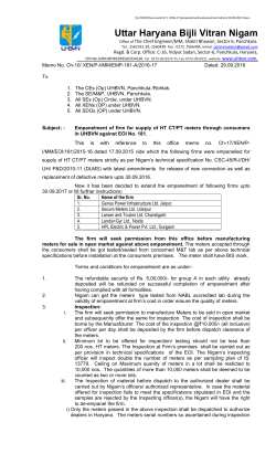 Ch-10/XEN/P-I/MM/EMP-181-A/2015-16 Dated