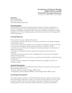 Christian Worship - North Park University