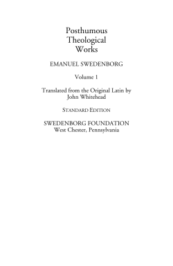 Posthumous Theological Works volume 1