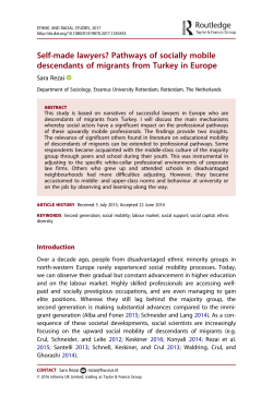Self-made lawyers? Pathways of socially mobile descendants of