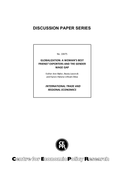 Globalization: A Woman`s Best Friend? Exporters and the