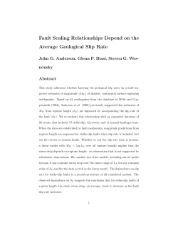 Fault Scaling Relationships Depend on the Average Geological Slip