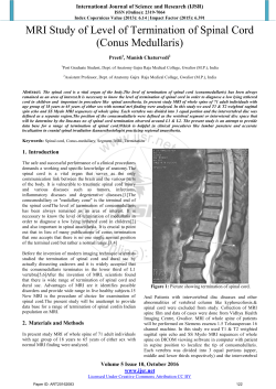 MRI Study of Level of Termination of Spinal Cord (Conus