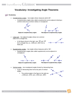 Investigating Angle Theorems