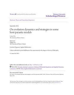 On evolution dynamics and strategies in some host