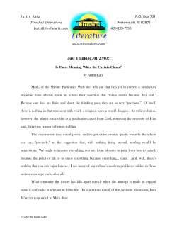 Just Thinking 01/27/03