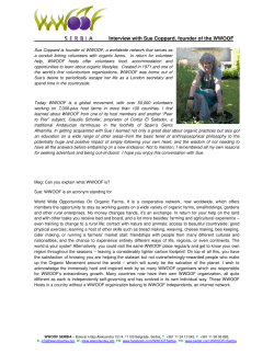 Interview with Sue Coppard, founder of the WWOOF