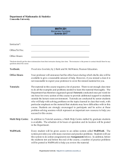 MATH 201 - Concordia University