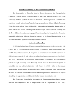 Executive Summary of the Plan of Reorganization