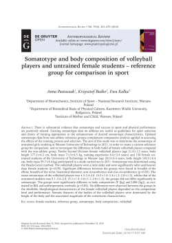 Somatotype and body composition of volleyball players and