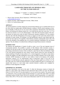 laser spectroscopy of mineral oils on the water surface