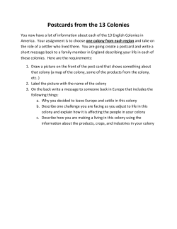 Postcards from the 13 Colonies