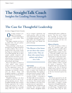 The Case for Thoughtful Leadership