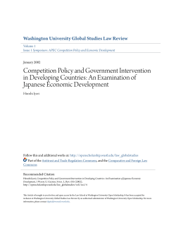 Competition Policy and Government Intervention in Developing