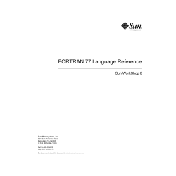 FORTRAN 77 Language Reference