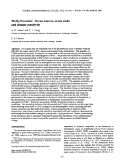 Methyl bromide: Ocean sources, ocean sinks, and climate sensitivity