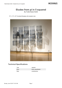 Yvette Kaiser Smith - Etudes from pi in 5 squared